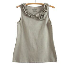 Neon Buddha Floret Ruffle Tank Top